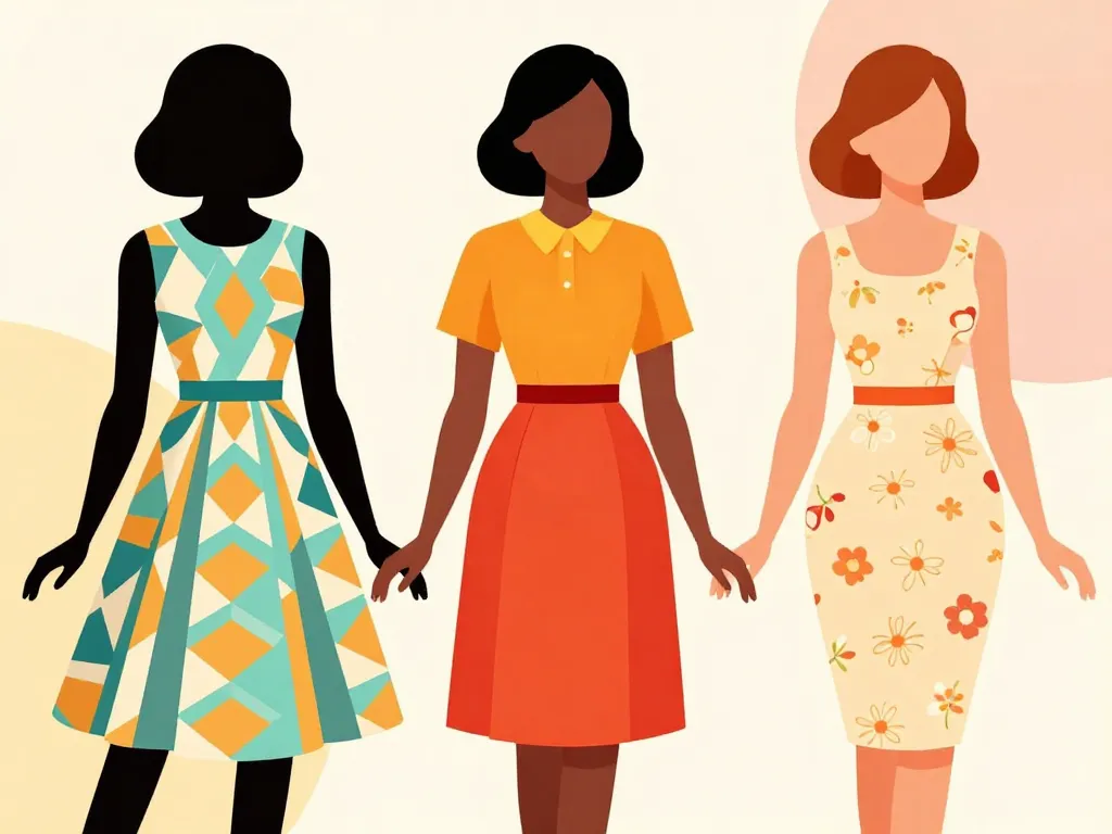 année 60 robe types et coupes morphologie