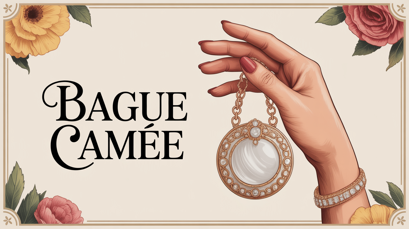 bague camée élégante portée par une main féminine