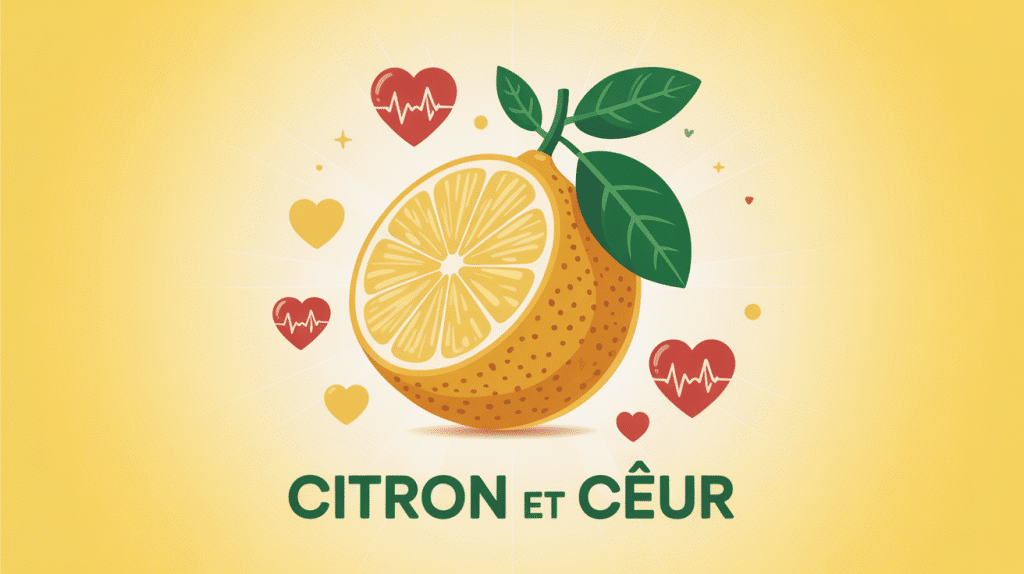 illustration citron dangereux pour le cœur et santé cardiaque