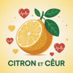 illustration citron dangereux pour le cœur et santé cardiaque