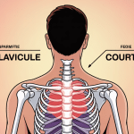 clavicule courte épaule asymétrie illustration