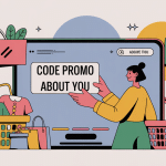 Illustration code promo about you sur ordinateur et smartphone