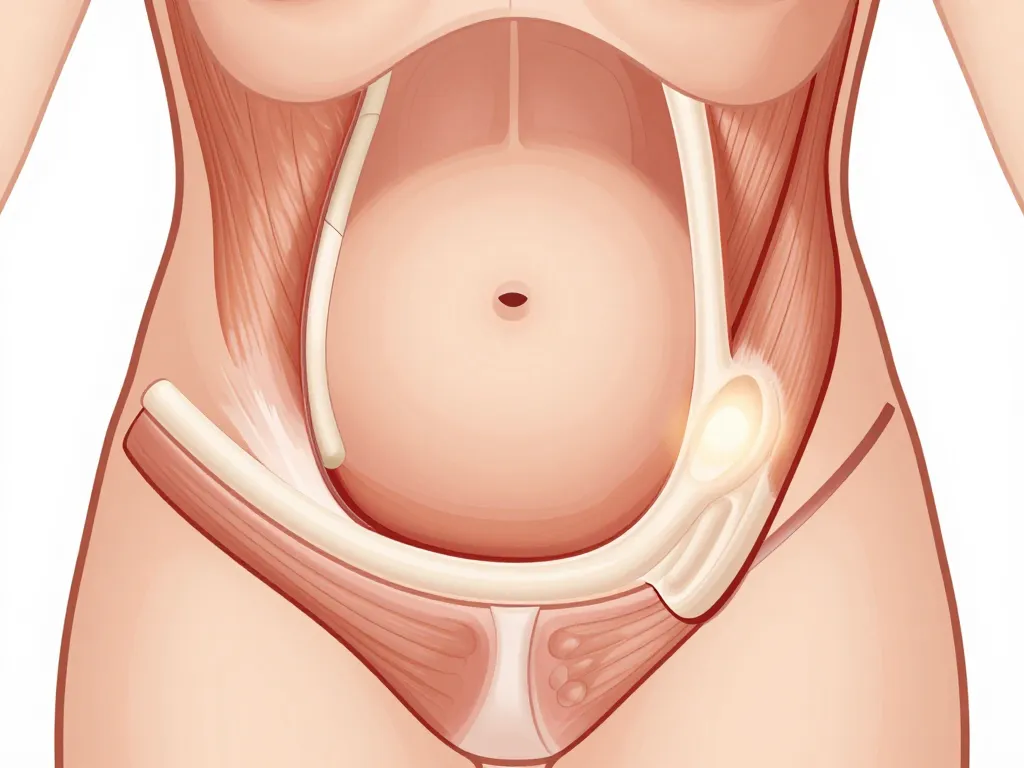 Schéma anatomique douleur nombril 1 mois après coelioscopie