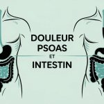 illustration vectorielle douleur psoas et intestin