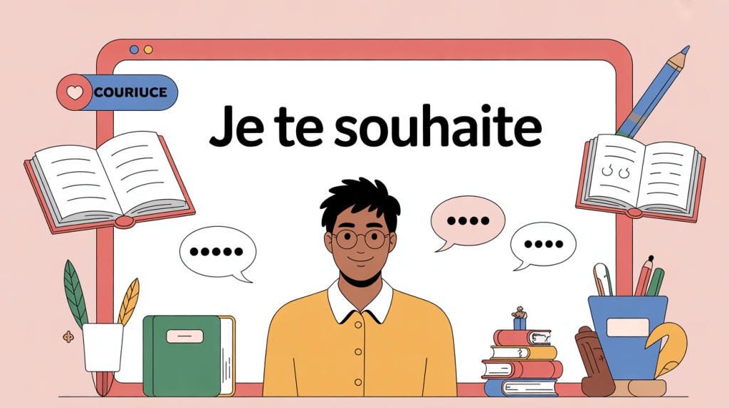 illustration je te souhaites ou souhaite explication conjugaison