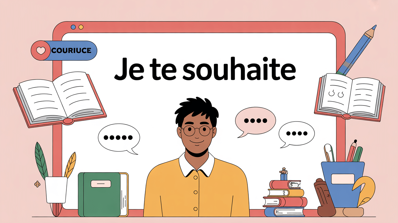 illustration je te souhaites ou souhaite explication conjugaison