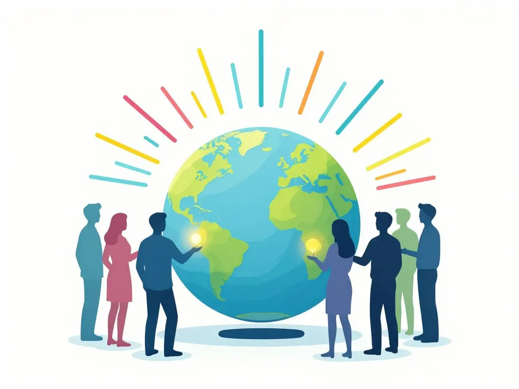 journée du compliment globe rayonnant énergies humaines