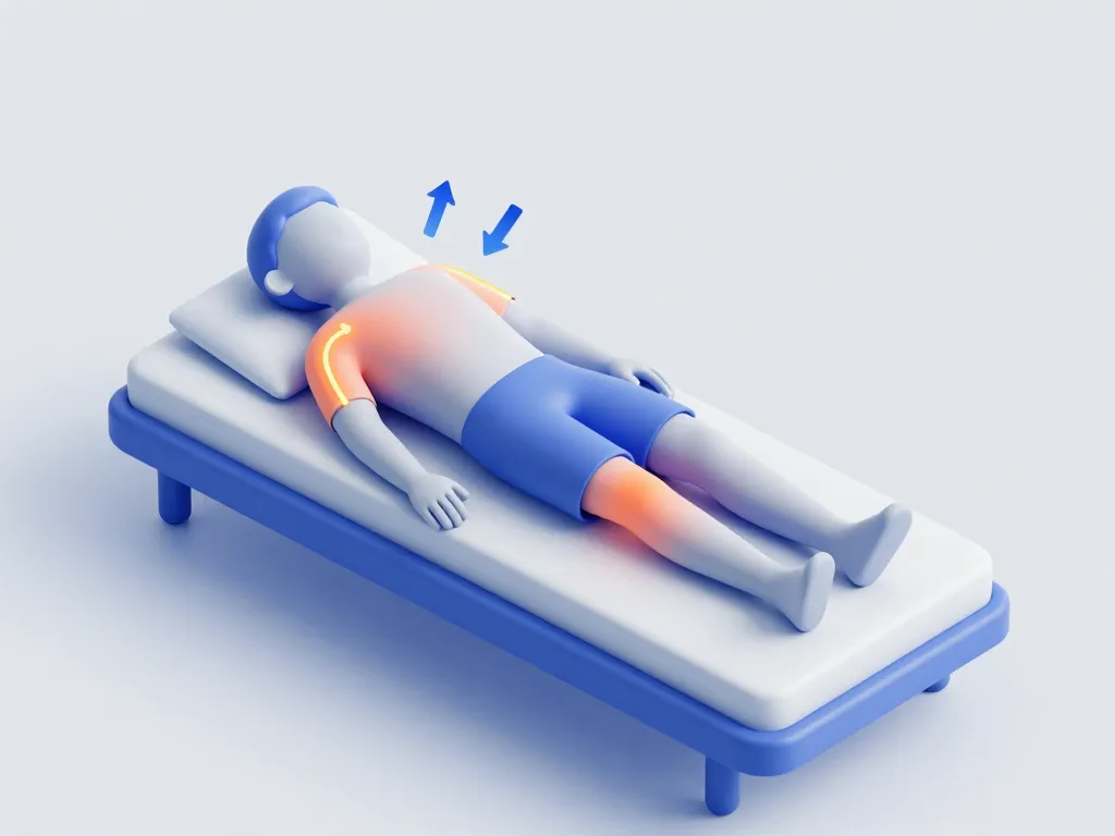 Diagramme lit incliné danger stress points corps