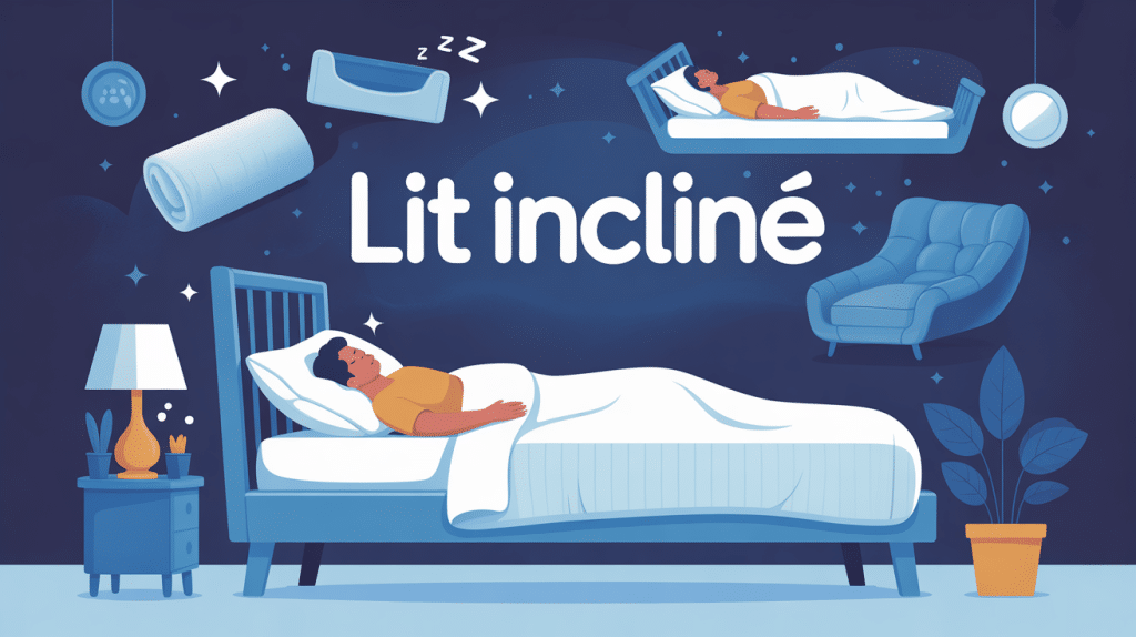 Illustration lit incliné danger ambiance rassurante