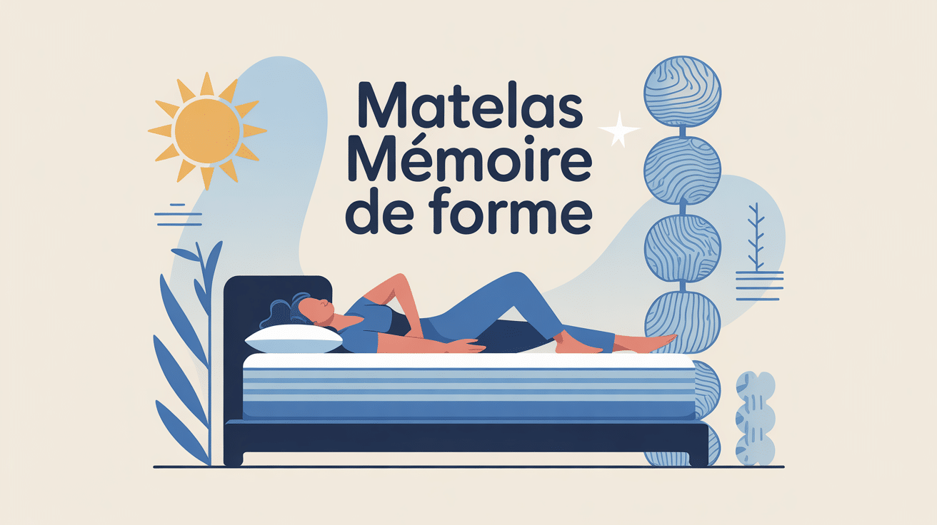 illustration matelas mémoire de forme avis kiné pour soulager le dos