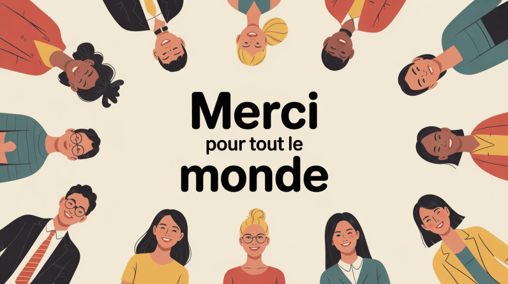 illustration collective merci pour tout le monde