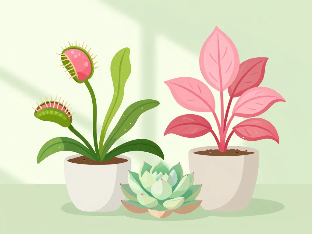 illustration plantes pink venus décoration intérieure