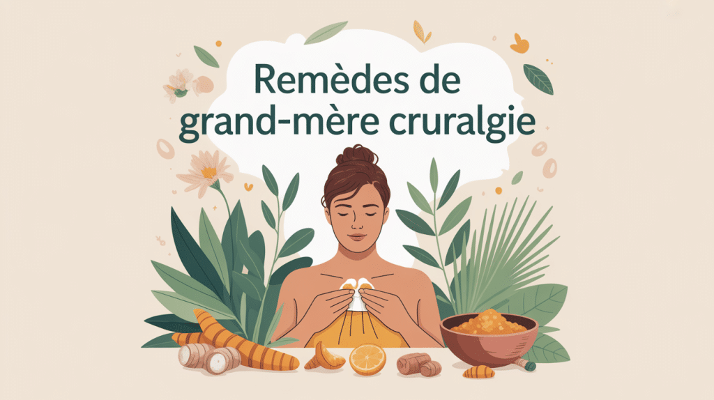 Remède grand-mère pour cruralgie avec bouillotte et plantes