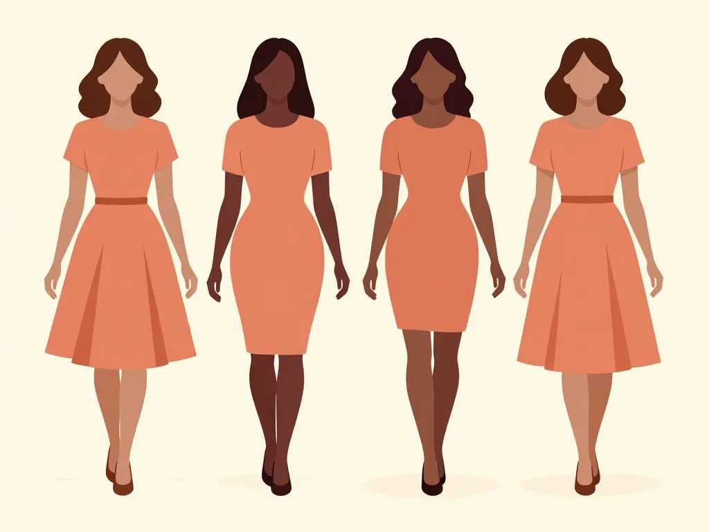 diagramme morphologie robe année 60 coupes adaptées