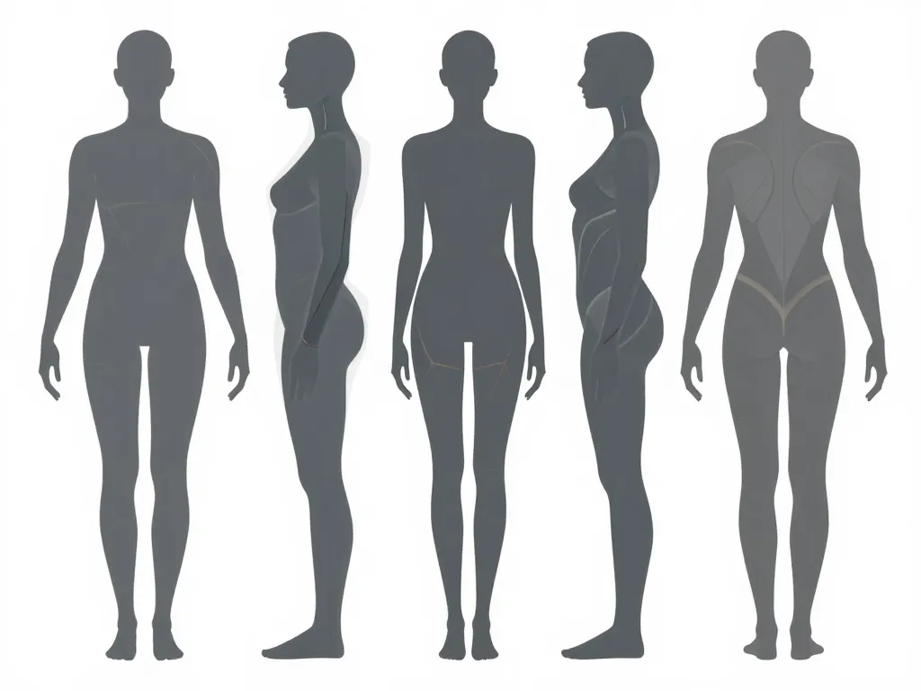 Tatouage géométrique emplacements corps silhouette