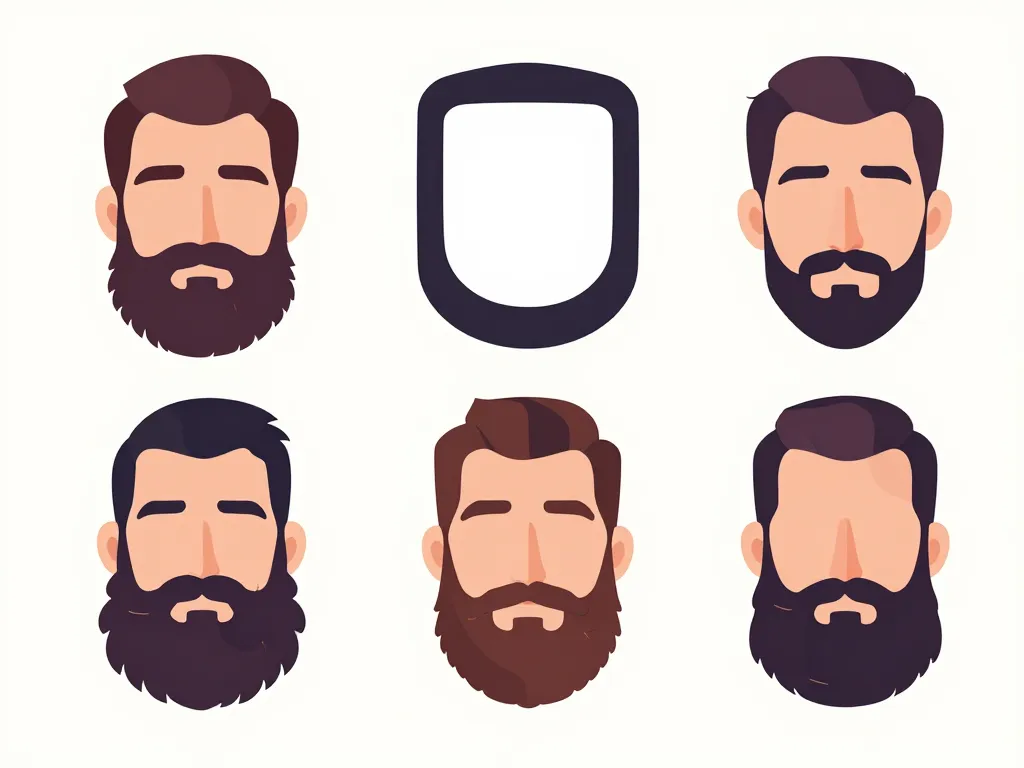 schéma barbe grosse selon forme du visage