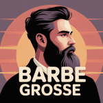 illustration barbe grosse profil homme moderne