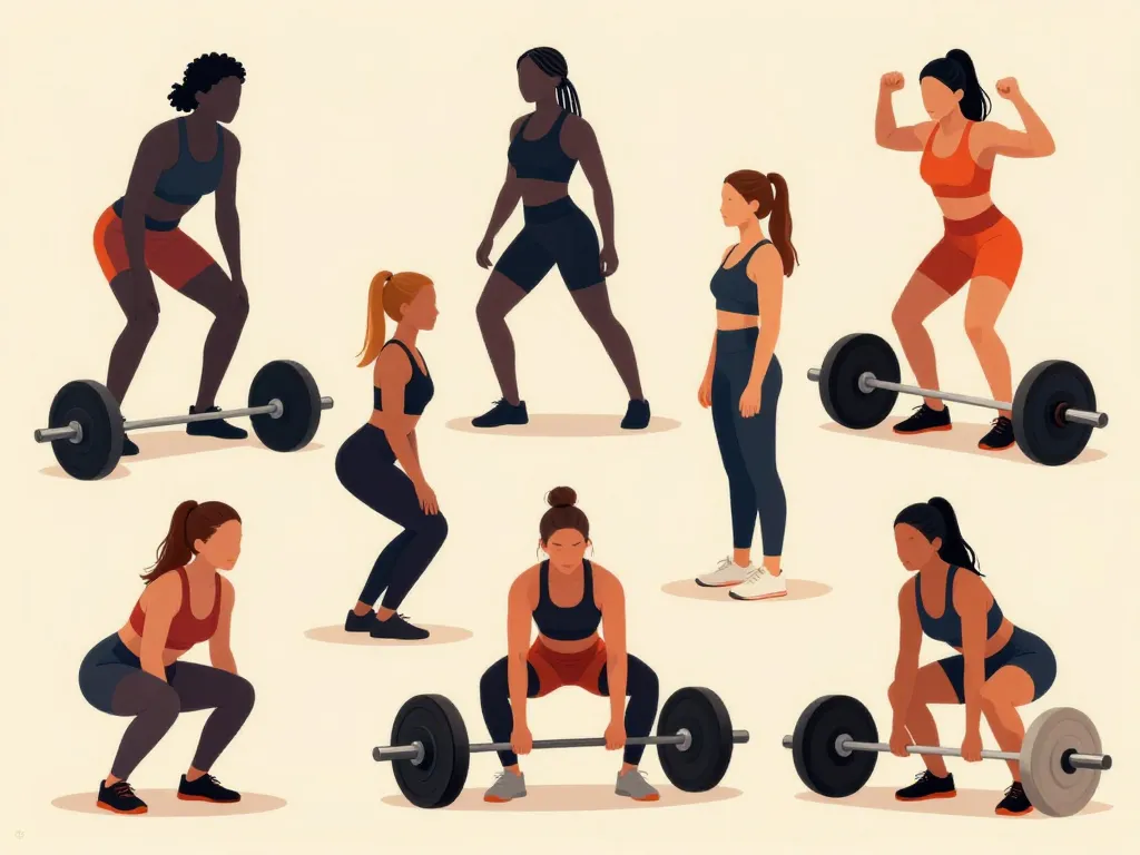 Athlètes bas vêtements muscu en action