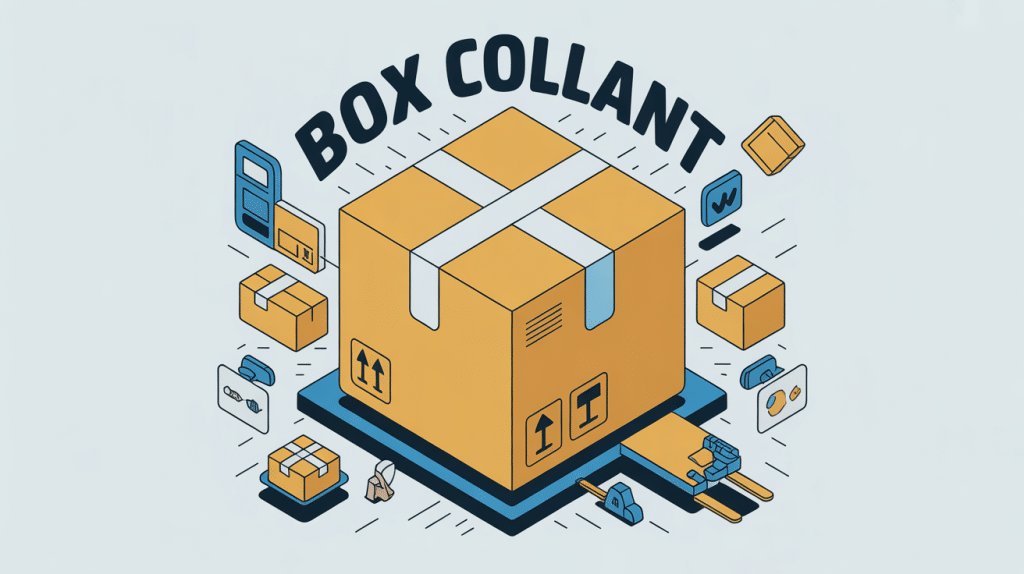 illustration box collant expédition colis