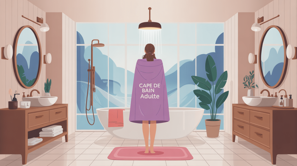 cape de bain adulte confort dans salle de bain moderne