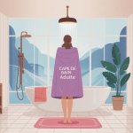cape de bain adulte confort dans salle de bain moderne