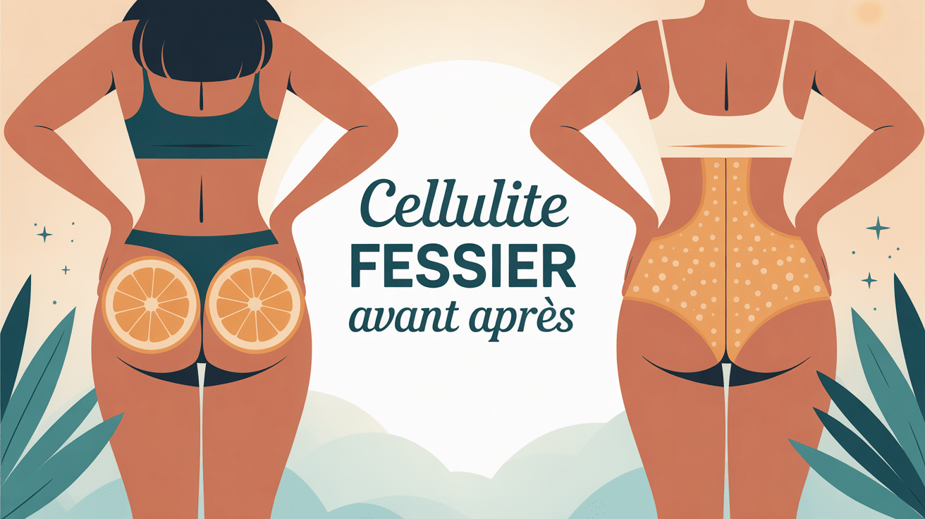 cellulite fessier avant apres illustration vectorielle silhouette
