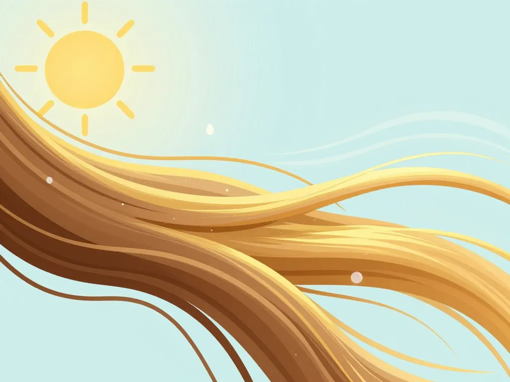 Diagramme des reflets or dans les cheveux