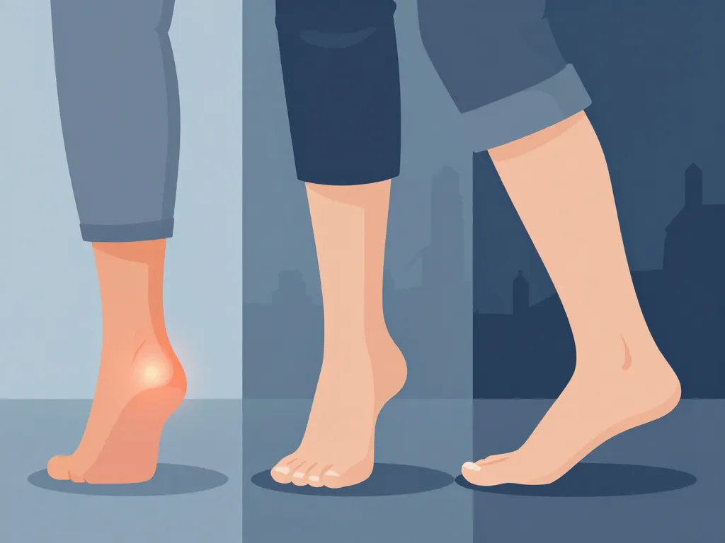 Douleur au talon cancer signaux alerte pieds stylisés