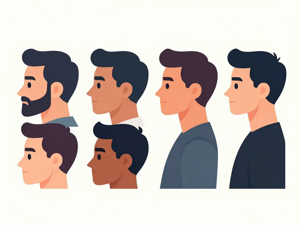 différents styles favoris barbe selon forme visage