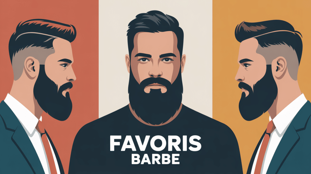 illustration favoris barbe styles transition cheveux barbe