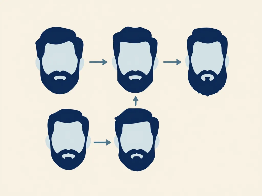 Schéma styles grosse barbe morphologie