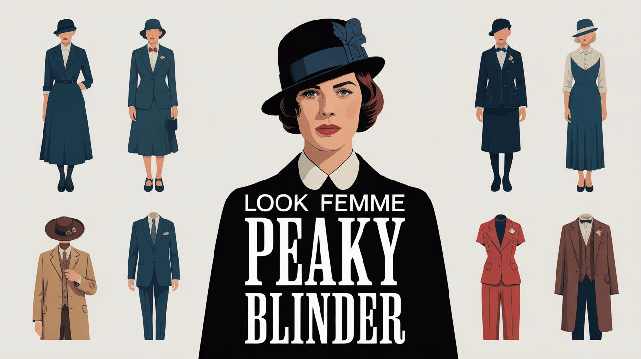 illustration look femme peaky blinder art déco années 20