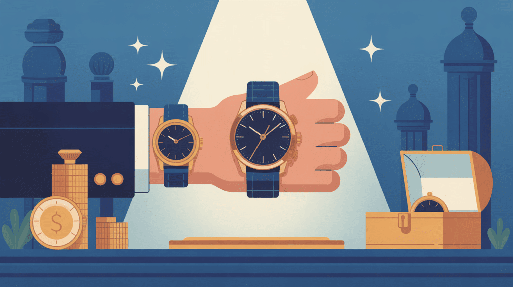 illustration montre de luxe pas cher poignet raffiné élégance