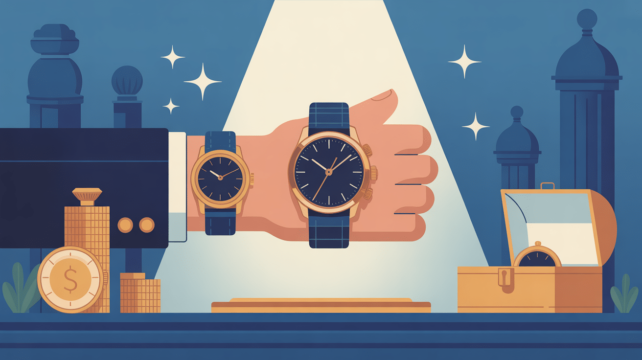 illustration montre de luxe pas cher poignet raffiné élégance