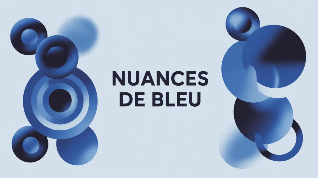 Illustration nuance de bleu top 7 décoration mode design