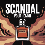 Ambiance parfum scandal homme illustration moderne