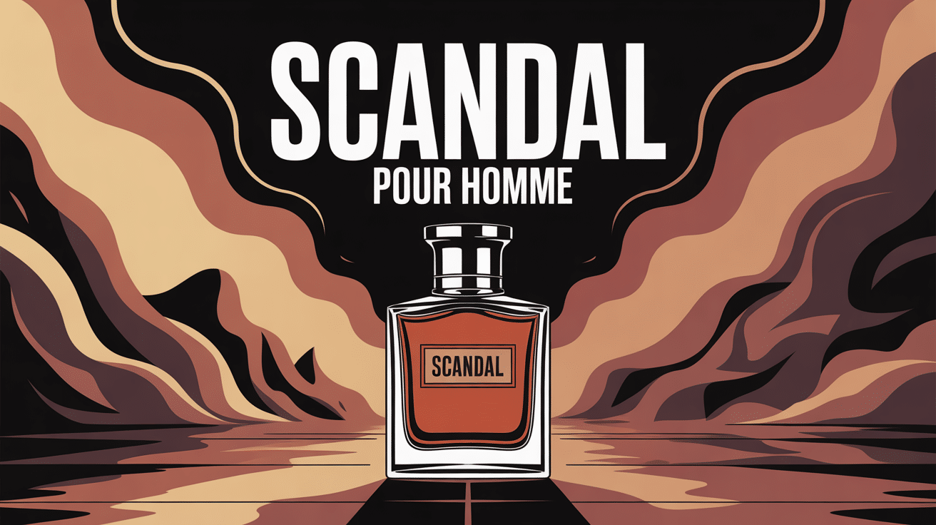 Ambiance parfum scandal homme illustration moderne