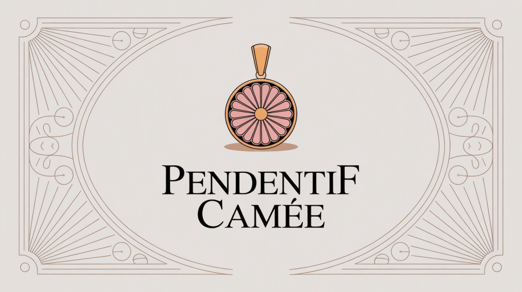 Illustration pendentif camee style classique moderne