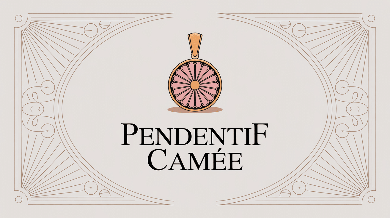 Illustration pendentif camee style classique moderne