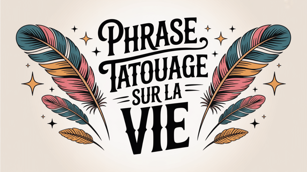 illustration poétique phrases tatouage sur la vie