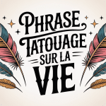 illustration poétique phrases tatouage sur la vie