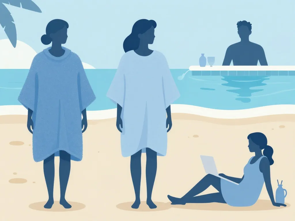 poncho de bain adulte en éponge confort et praticité
