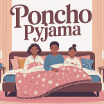 Poncho pyjama cocooning en famille à la maison