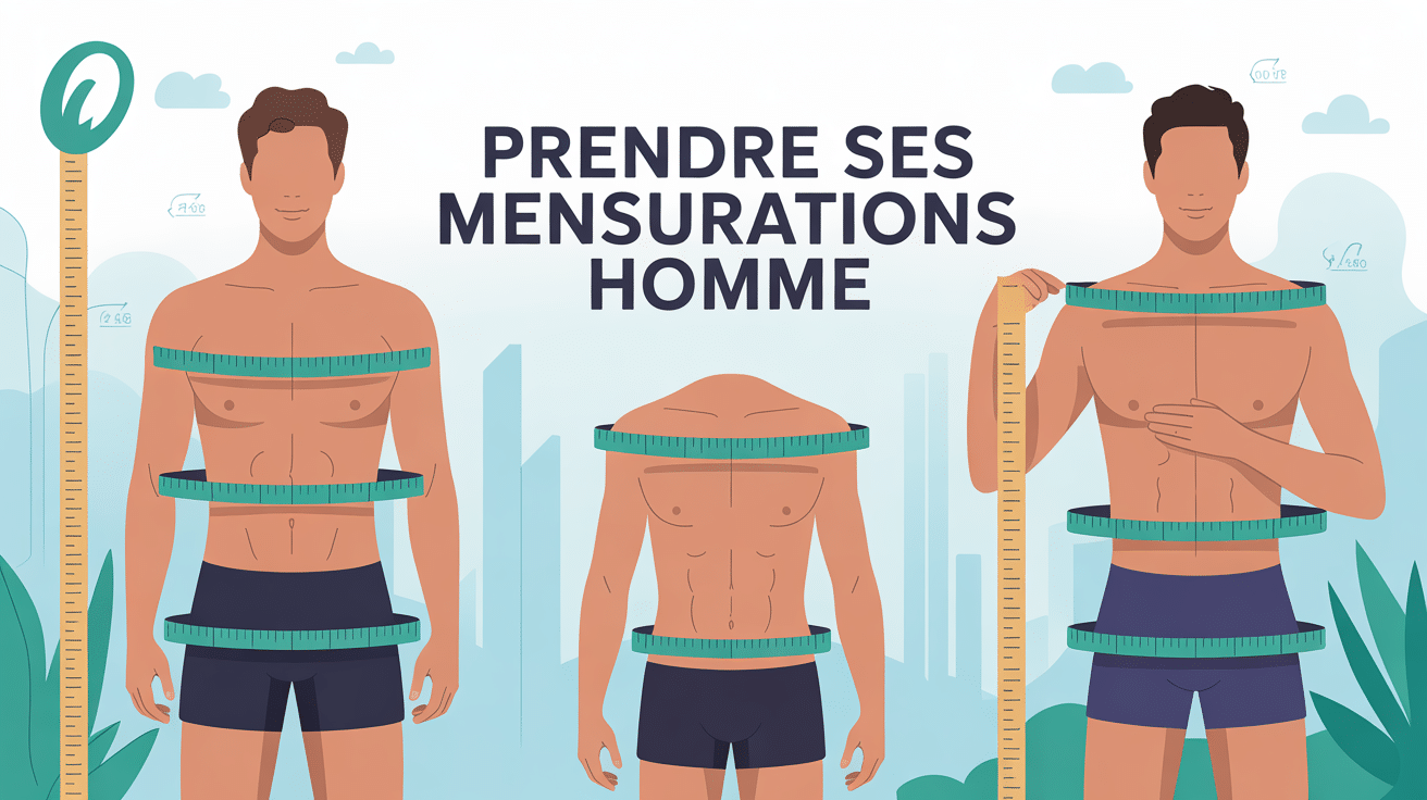 illustration prendre ses mensurations homme