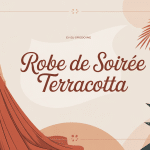 illustration robe soiree terracotta elegante