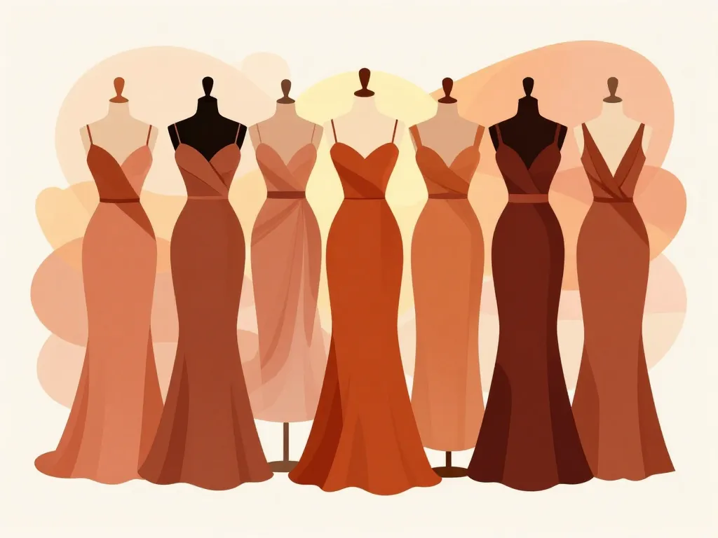 robe soiree terracotta nuances palette