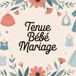 Tenue bebe mariage preparation illustration elegante
