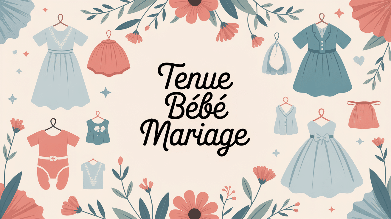 Tenue bebe mariage preparation illustration elegante