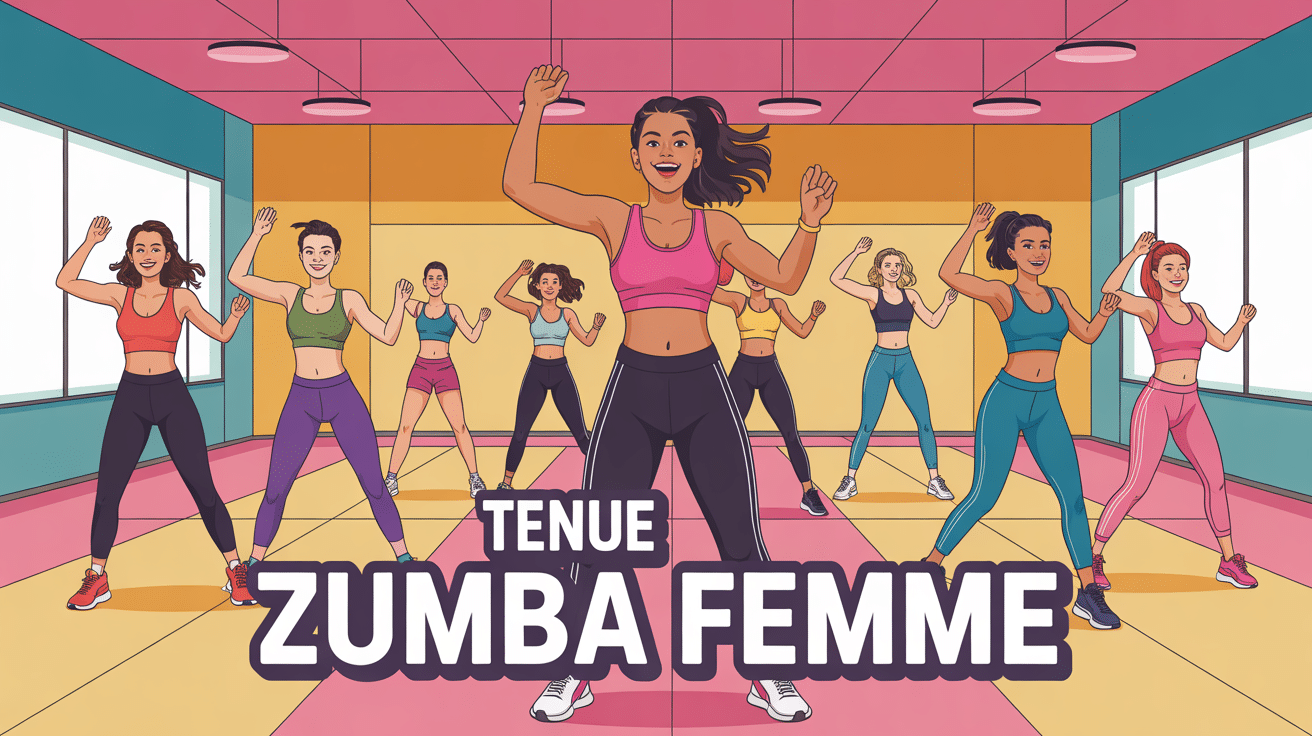 illustration dynamique de femmes en tenue pour zumba femme