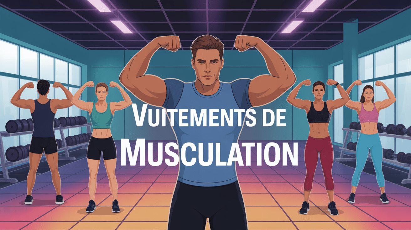 Illustration vêtements muscu salle de sport